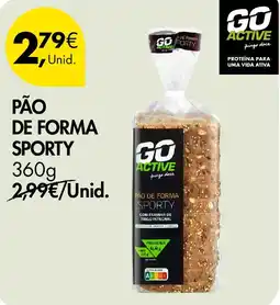 Pingo Doce Go active pão de forma sporty promoção