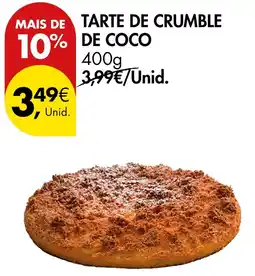 Pingo Doce Tarte de crumble de coco promoção