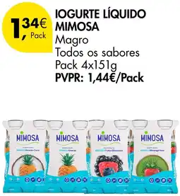 Pingo Doce Iogurte líquido mimosa magro promoção