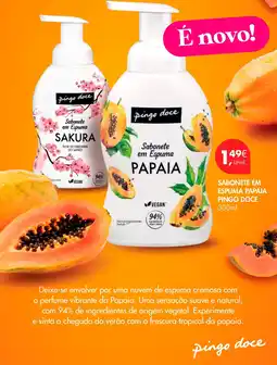 Pingo Doce Sabonete em espuma papaia pingo doce promoção