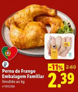 Lidl Perna de frango embalagem familiar promoção