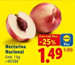 Lidl Nectarina Nacional promoção