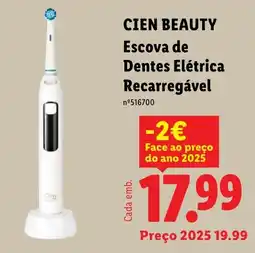 Lidl Cien beauty escova de dentes elétrica recarregável promoção