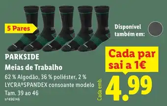 Parkside meias de trabalho