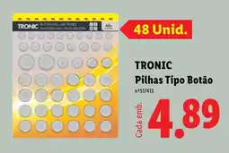 Lidl Tronic pilhas tipo botão promoção
