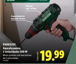 Lidl parkside aparafrusadora 2 velocidades 300 w promoção