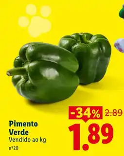 Lidl Pimento Verde promoção