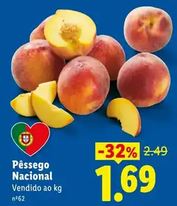 Lidl Pêssego Nacional promoção