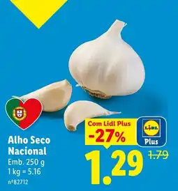 Lidl Alho Seco Nacional promoção