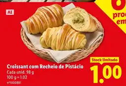 Lidl Croissant com Recheio de Pistácio promoção