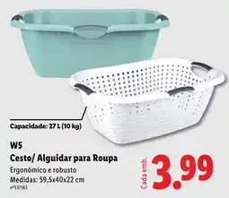 Lidl Cesto/ Alguidar para Roupa promoção