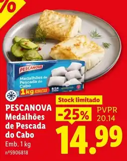 Lidl Pescanova medalhões de pescada do cabo promoção
