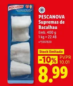 Lidl Pescanova supremas de bacalhau promoção