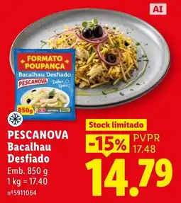 Lidl Pescanova bacalhau desfiado promoção