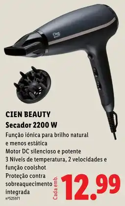 Lidl Cien beauty secador 2200 w promoção