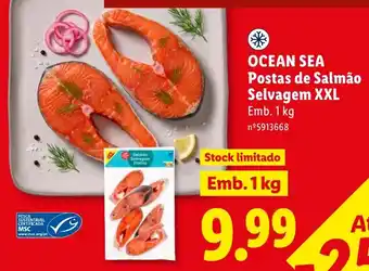 Lidl Ocean Sea postas de salmão selvagem xxl promoção