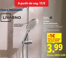 Lidl livarno chuveiro multifunções promoção