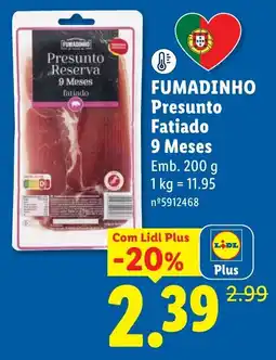 Lidl Fumadinho presunto reserva fatiado promoção