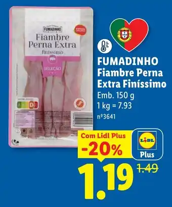 Lidl Fumadinho fiambre perna extra finíssimo promoção