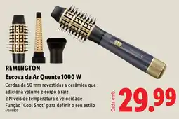 Lidl remington escova de ar quente 1000 w promoção