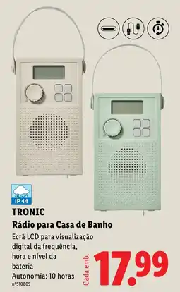 Lidl Tronic rádio para casa de banho promoção