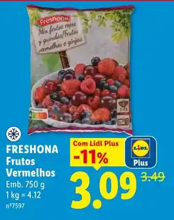Lidl Freshona Frutos Vermelhos promoção