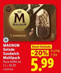 Lidl magnum gelado sandwich multipack promoção