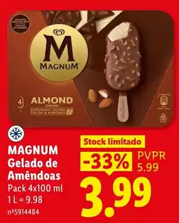 Lidl magnum gelado de amêndoas promoção