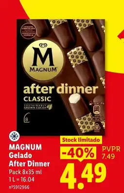 Lidl magnum gelado after dinner promoção