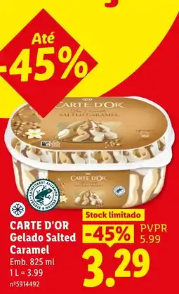 Lidl Carte d'or gelado salted caramel promoção