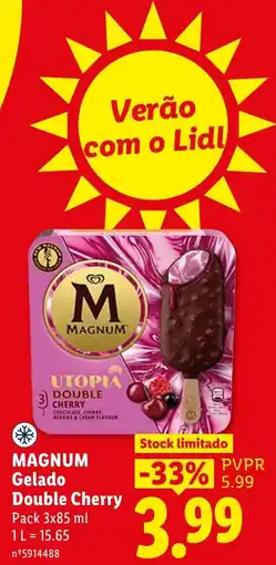 Lidl magnum gelado double cherry promoção