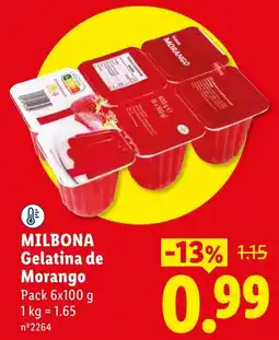 Lidl Milbona Gelatina de Morango promoção
