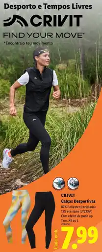 Lidl Crivit calças desportivas promoção