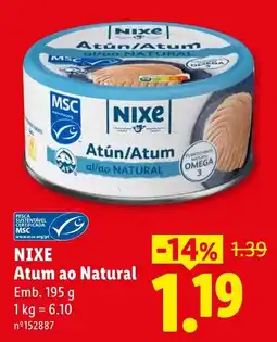 Lidl Nixe Atum ao Natural promoção
