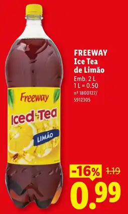 Lidl Freeway iced tea limão promoção