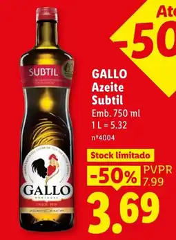 Lidl Gallo azeite subtil promoção