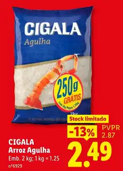 Lidl Cigala arroz agulha promoção
