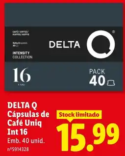 Lidl Delta q cápsulas de café uniq promoção