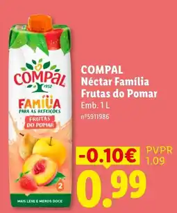 Lidl Compal nectar família frutas do pomar promoção