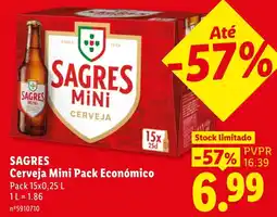 Lidl Sagres cerveja mini pack económico promoção