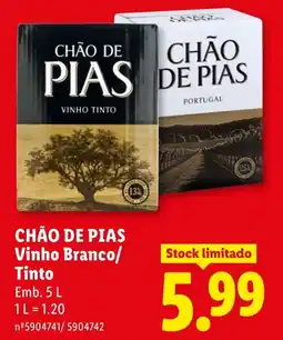 Lidl Chão de Pias Vinho Branco/Tinto promoção