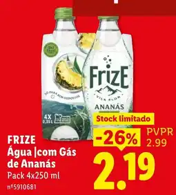 Lidl Frize Água |com Gás de Ananás promoção