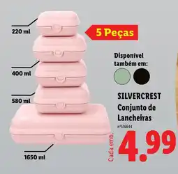 Lidl silvercrest conjunto de lancheiras promoção