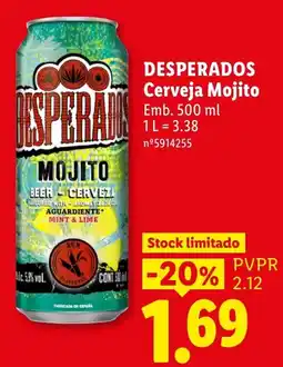 Lidl Desperados Mojito promoção