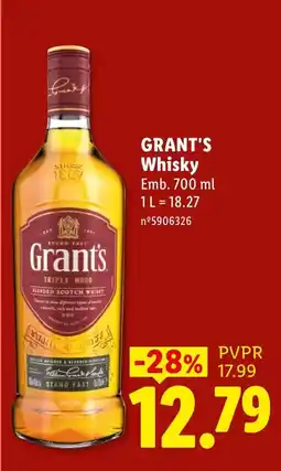 Lidl grant's whisky promoção