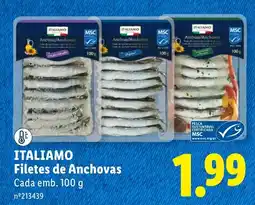 Lidl italiamo filetes de anchovas promoção