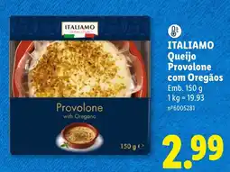 Lidl Italiamo queijo provolone com oregãos promoção