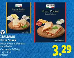 Lidl italiamo pizza snack promoção