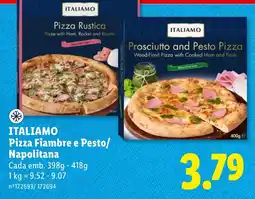 Lidl italiamo pizza fiambre e pesto/napolitana promoção