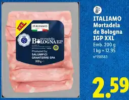 Lidl italiamo mortadela de bologna igp xxl promoção